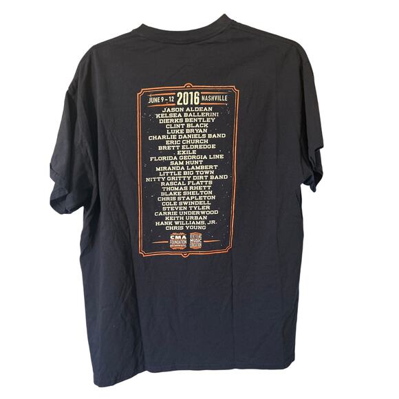 CMA Concert T-Shirt CMA Country Music Festival 2016 Size XL Nashville Blue - Picture 4 of 5
